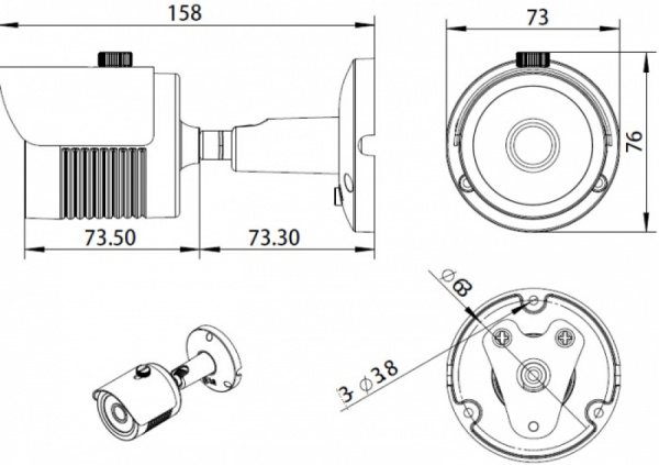 Комплект видеонаблюдения на 2 уличные камеры 5mpx Комплект видеонаблюдения на 2 уличные камеры 5mpx
